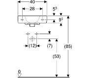 Geberit Fontein Toilet Renova Plan 400x150x250mm Wit