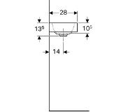 Geberit iCon Fontein 38x28x13,5 cm Wit