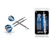 XQ Max dartpijlen Chroma 70% softtip 18 gr zilver/blauw