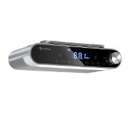 Auna KR-130 bluetooth keukenradio hands free functie FM tuner LED zilver