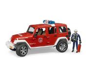 BRUDER Jeep Wrangler Brandweer + Speelfiguur (rood)