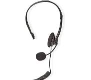 Nedis on-ear mono headset - 1x RJ9/RJ10 / zwart - 2,2 meter