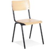 Alterego Klassieke schoolstoel 'MASTER' van natuurlijk afgewerkt hout