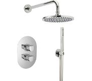 Xenz Ebro Regendoucheset inbouw thermostatisch Chroom