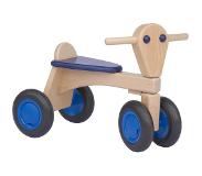 Van Dijk Toys beuken houten loopfiets vanaf 1 jaar - Naturel hout & Blauw (Kinderopvang kwaliteit)