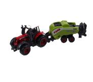 Johntoy Tractor Rood Die-cast 3-delig Farm Masters