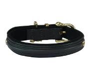 Happy house Halsband Zadelleer Luxe Zwart XXL