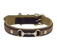 Happy house Halsband Zadelleer Luxe Classic Bruin XXL 54-60 cm.