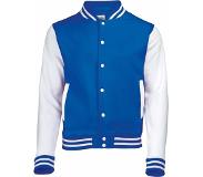 Awdis Blauw met wit college jacket voor heren L