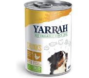 Yarrah 12x Yarrah Biologisch Hondenvoer Chunks Kip 405 gr