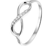 The fashion jewelry collection Ring Infinity Zirkonia - Zilver Gerhodineerd