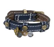 Happy house Riem Happy house halsband fashion blauw m 39-45cm