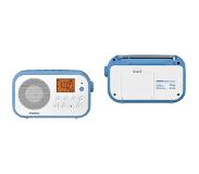 Sangean PR-D12 -Draagbare Bluetooth Radio - Wit/Blauw
