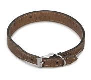 Beeztees leren halsband Cork. Bruin. 45 cm x 20 mm.