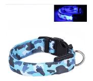 ABC-led LED Halsband Camo BLAUW