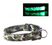 ABC-led LED Halsband Camo GROEN- S
