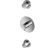 Hotbath Laddy L007R inbouw thermostaat met 2 stopkranen chroom