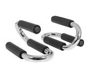 Gorilla Sports Opdruksteunen- Chroom - Set van 2