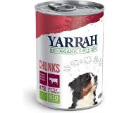 Yarrah dog blik brokjes vlees in saus met brandnetel en tomaat hondenvoer 405 gr