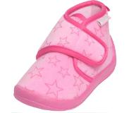 Playshoes pantoffels met sterrendessin Velcro roze/donkerroze Meisjes