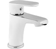 Nemo Go Ivory wastafelmengkraan ééngreeps met push-open keramische schijven inclusief flexibels en fixatieset chroom 89301-268B