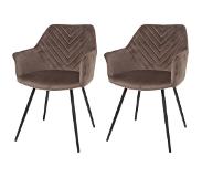Riverdale Eetkamerstoel Lindy taupe - set van 2