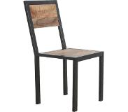 Raw Materials | Eetkamerstoel Vintage mango set van 2 hout naturel 46x91x45 cm eetkamerstoelen | NADUVI