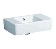 Geberit Renova Plan fontein 40 cm zonder kraangat met overloop, KeraTect, wit