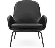 Normann Copenhagen Era Lounge Chair Low loungestoel met zwart stalen onderstel