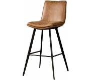 Teakea Barstoel met Rugleuning | Pamplona barstool | 53x43x105 | Cognac