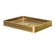 Lanesto Vanity opbouwwastafel 52x41x7cm zonder kraangat Light Gold