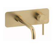 Plieger Roma wandkraan met lange uitloop geborsteld goud ID206 BRUSHED GOLD