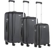 Carryon Skyhopper kofferset TSA Trolleyset met OKOBAN Dubbele wielen Zwart