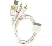 Kopp audio/video kabel voor Apple (RCA + USB-A)