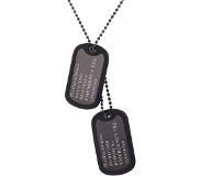 Mendes Dogtag kettinghanger edelstaal Zwart