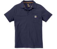 Carhartt 103569 Force Cotton Delmont Pocket Polo - Relaxed Fit - Navy - XL