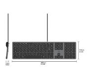 Mobility Lab Clavier français AZERTY filaire pour Mac – gris sidéral et noir - ML3111487