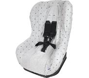 Dooky Seat Cover Groep 1 Autostoel hoes Light Grey Crowns