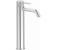Plieger Roma wastafelkraan verhoogd met waste 27.2cm geborsteld chroom ID202R BRUSHED CHROME