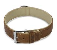 Beeztees Comfort - Halsband Hond - Leer - Bruin - 60 cm x 40 mm
