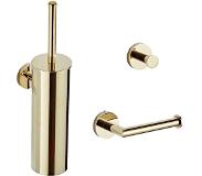 Saniclear Brass inbouw regendouche met plafondarm 30 geborsteld messing