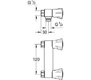 GROHE Costa-L douchekraan zonder koppelingen 12cm Chroom