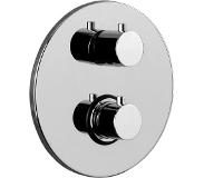Paffoni Light douche thermostaatkraan met temperatuurbegrenzing en omstel RVS geborsteld LIQ018ST