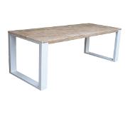 Wood4you Eettafel New Orleans Steigerhout 220/90cm Wit