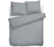 Heckett & Lane Dekbedovertrek Uni Stripe - grijs - 240x200 cm