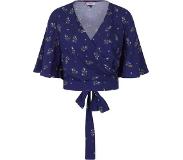 Dancing Days Blouse -L- SPRING SPRIG WRAP BLOUSE Blauw