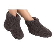 Woolwarmers Bruine wollen sloffen/pantoffels voor dames/heren 46