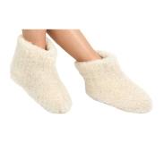 Woolwarmers Witte wollen sloffen/pantoffels voor dames/heren 41