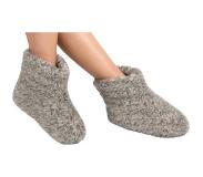 Woolwarmers Grijze wollen sloffen/pantoffels voor dames/heren 39
