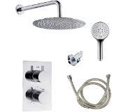 Saniclear Talpa inbouwregendouche met wandarm en 2 standen handdouche 30cm chroom